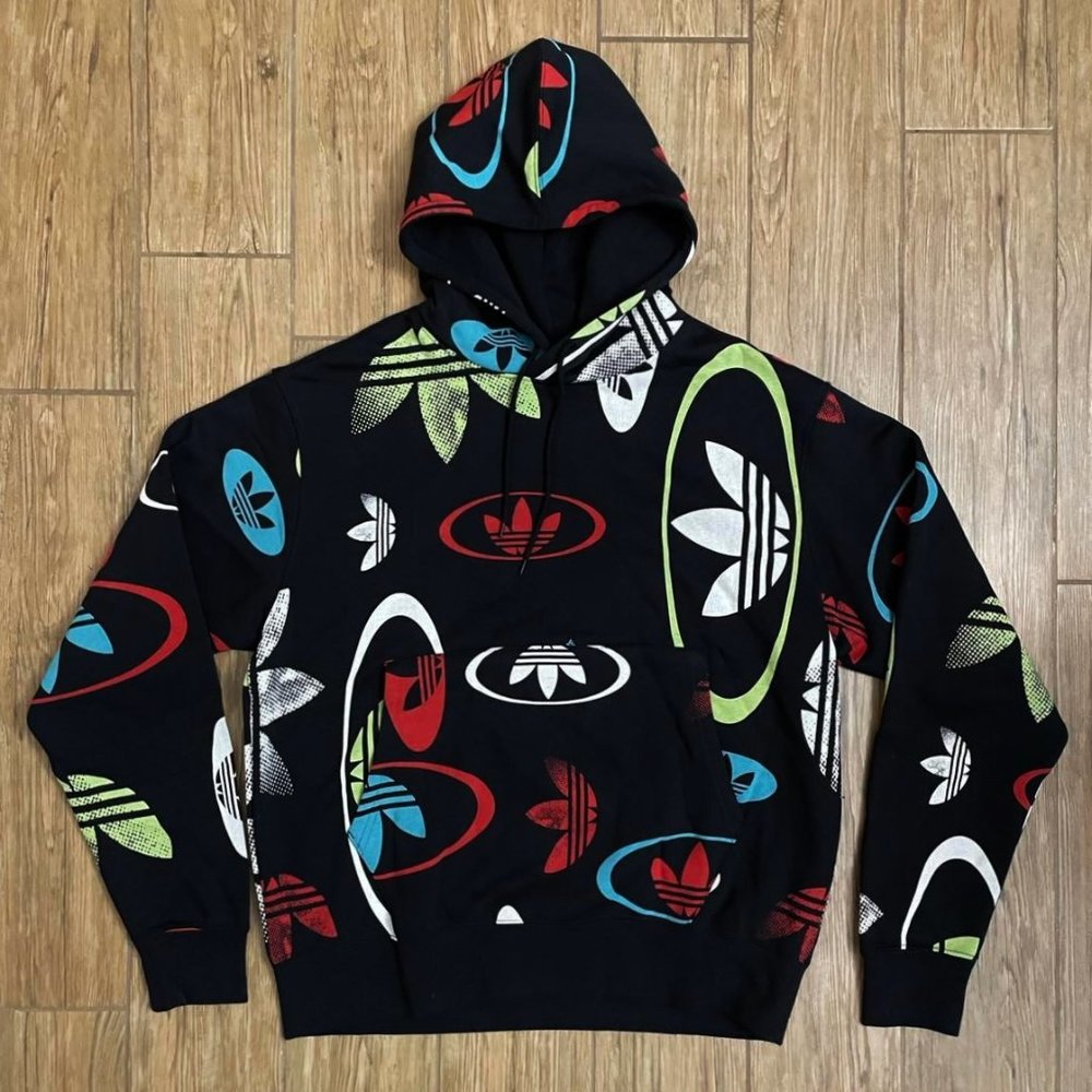 adidas Men's Originals All Over Print Pullover Hoodie NWT - Size L